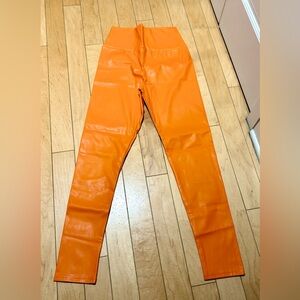 Wax orange leggings